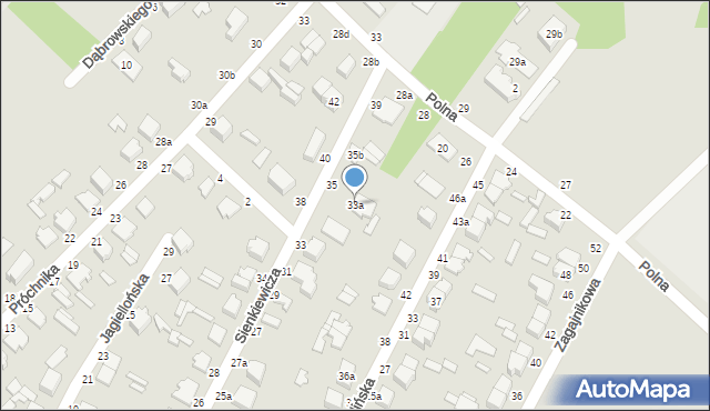 Koluszki, Sienkiewicza Henryka, 33a, mapa Koluszki