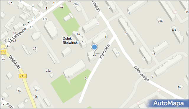 Koluszki, Sikorskiego Władysława, gen., 10, mapa Koluszki