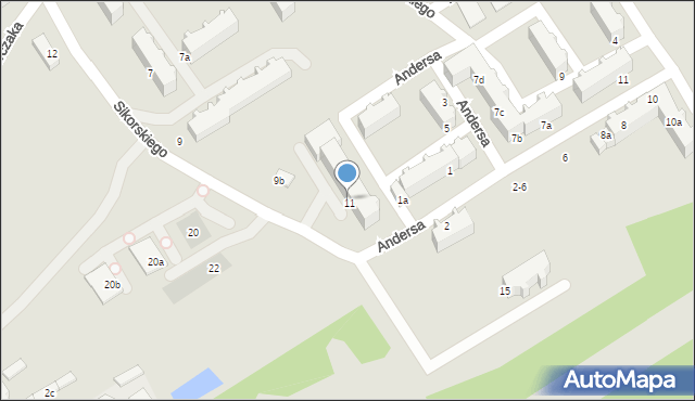 Koluszki, Sikorskiego Władysława, gen., 11a, mapa Koluszki