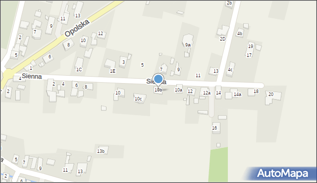 Komprachcice, Sienna, 10b, mapa Komprachcice