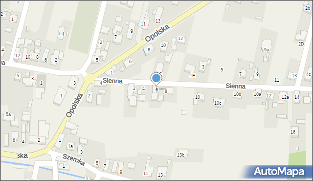 Komprachcice, Sienna, 6, mapa Komprachcice