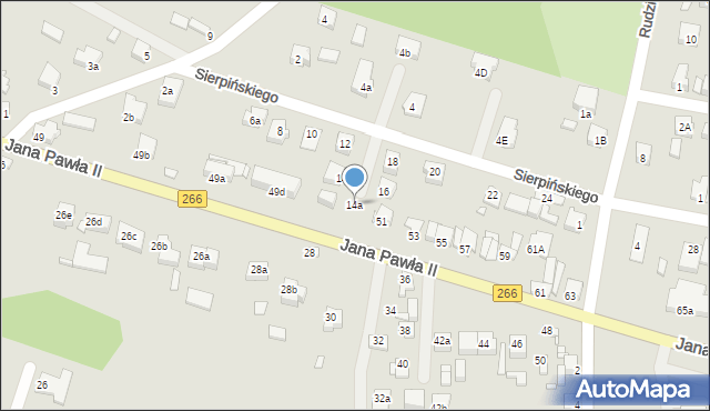 Konin, Sierpińskiego Wacława, 14a, mapa Konina