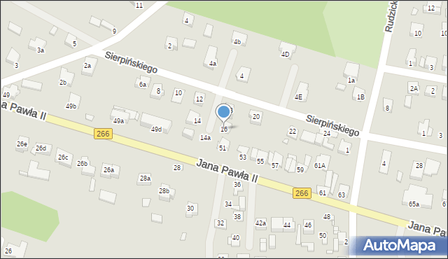 Konin, Sierpińskiego Wacława, 16, mapa Konina