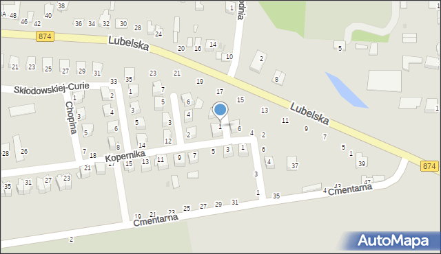Końskowola, Sienkiewicza Henryka, 1, mapa Końskowola