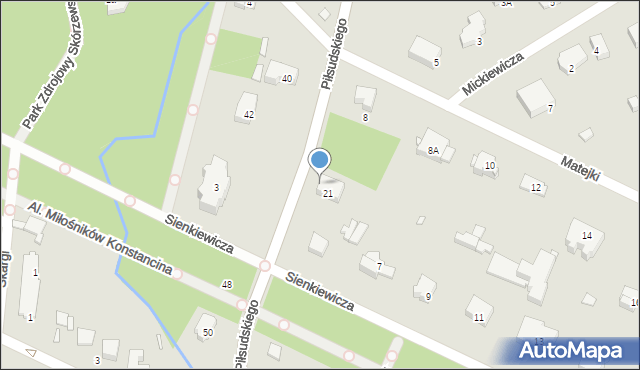 Konstancin-Jeziorna, Sienkiewicza Henryka, 5, mapa Konstancin-Jeziorna