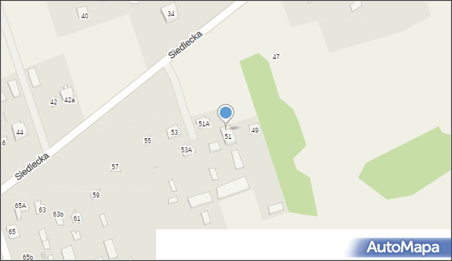 Korczew, Siedlecka, 51d, mapa Korczew