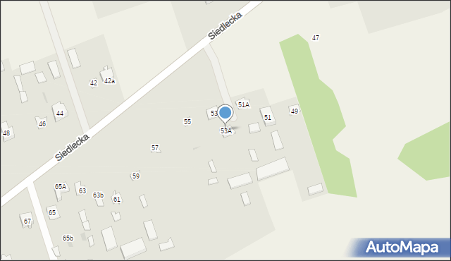 Korczew, Siedlecka, 53A, mapa Korczew