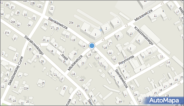 Kościan, Sienkiewicza Henryka, 15, mapa Kościan