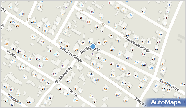 Kościan, Sienkiewicza Henryka, 47, mapa Kościan