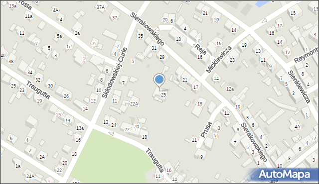 Kościan, Sierakowskiego Zygmunta, 27, mapa Kościan