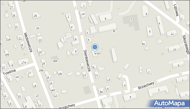 Kościerzyna, Sienkiewicza Henryka, 7, mapa Kościerzyna