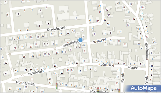 Kostrzyn, Sikorskiego Władysława, gen., 2a, mapa Kostrzyn