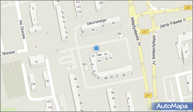 Koszalin, Sikorskiego Władysława, gen., 2L, mapa Koszalina