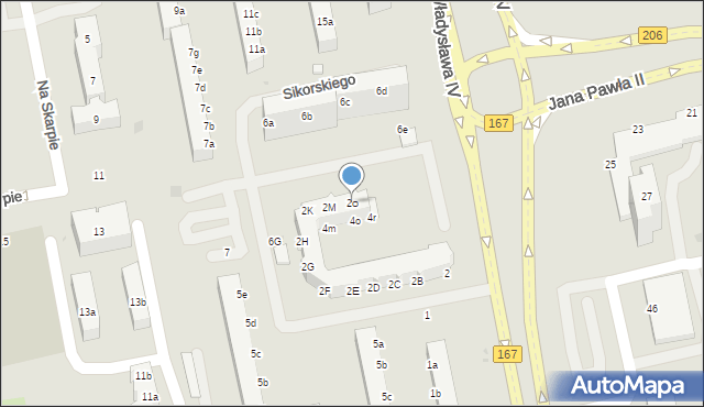 Koszalin, Sikorskiego Władysława, gen., 2o, mapa Koszalina