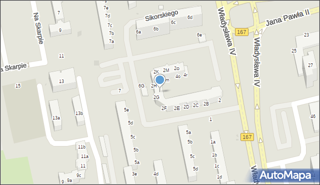 Koszalin, Sikorskiego Władysława, gen., 4i, mapa Koszalina