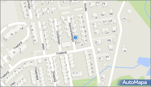 Koszalin, Sierocińskiego Romana, 2, mapa Koszalina