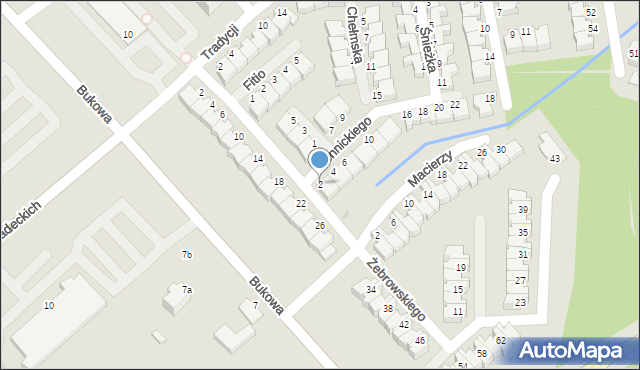Koszalin, Siennickiego Ryszarda, 2, mapa Koszalina