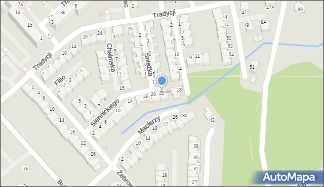 Koszalin, Siennickiego Ryszarda, 22, mapa Koszalina