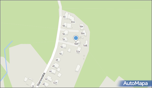 Koszalin, Sianowska, 54A, mapa Koszalina