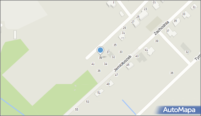 Koszalin, Sikorek, 39, mapa Koszalina