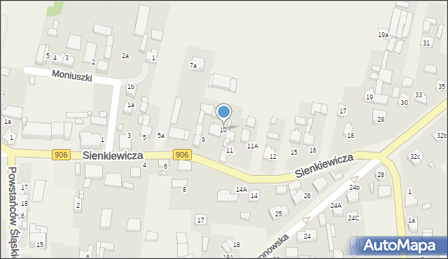 Koszęcin, Sienkiewicza Henryka, 10, mapa Koszęcin