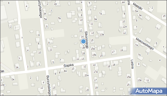 Koszęcin, Sikorskiego Władysława, gen., 16, mapa Koszęcin