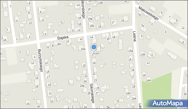 Koszęcin, Sikorskiego Władysława, gen., 17b, mapa Koszęcin