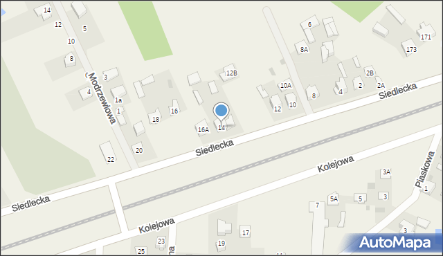 Kotuń, Siedlecka, 14, mapa Kotuń