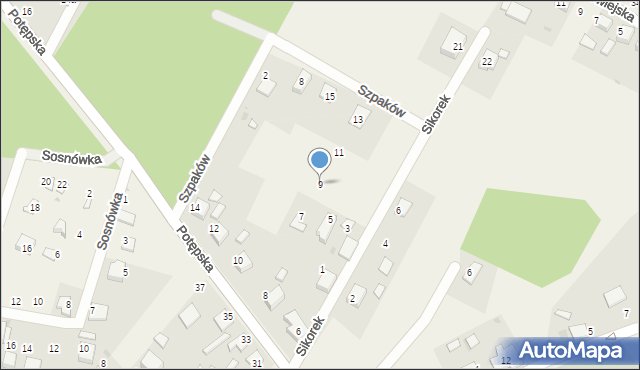 Koty, Sikorek, 9, mapa Koty