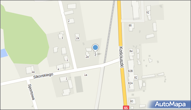 Kowale Oleckie, Sikorskiego Władysława, gen., 2, mapa Kowale Oleckie