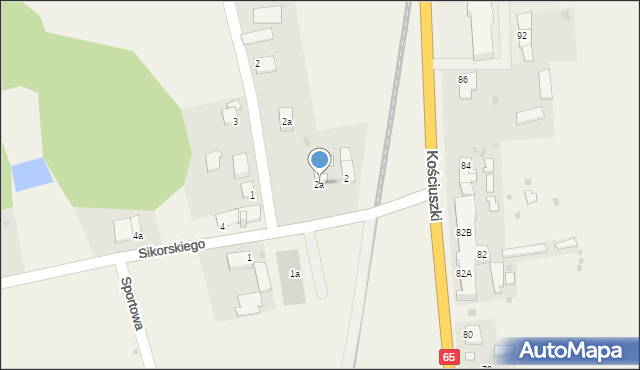 Kowale Oleckie, Sikorskiego Władysława, gen., 2a, mapa Kowale Oleckie