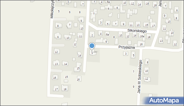 Kowalew, Sikorskiego Władysława, gen., 1, mapa Kowalew