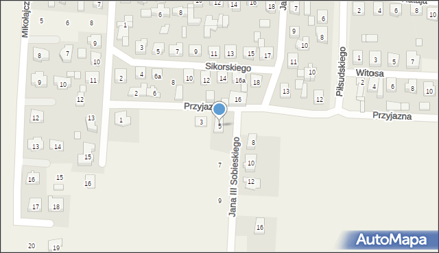 Kowalew, Sikorskiego Władysława, gen., 5, mapa Kowalew