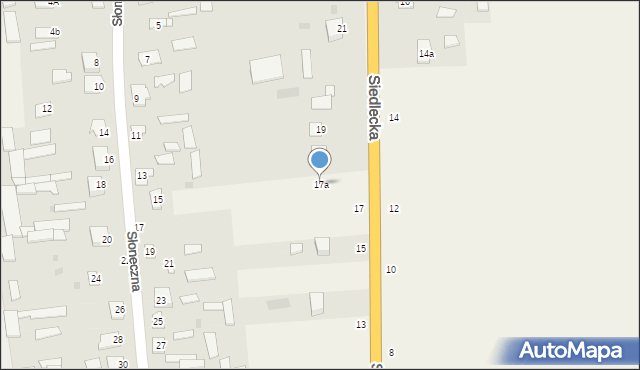 Kowiesy, Siedlecka, 17a, mapa Kowiesy