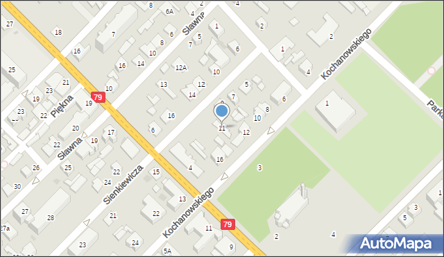 Kozienice, Sienkiewicza Henryka, 11, mapa Kozienice