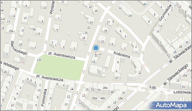 Kraków, Sienkiewicza Henryka, 21, mapa Krakowa