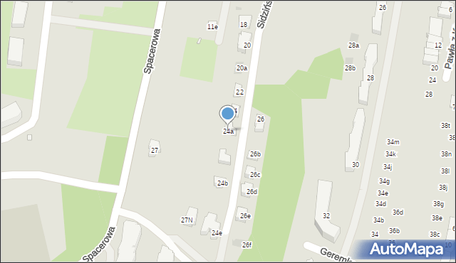 Kraków, Sidzińska, 24a, mapa Krakowa