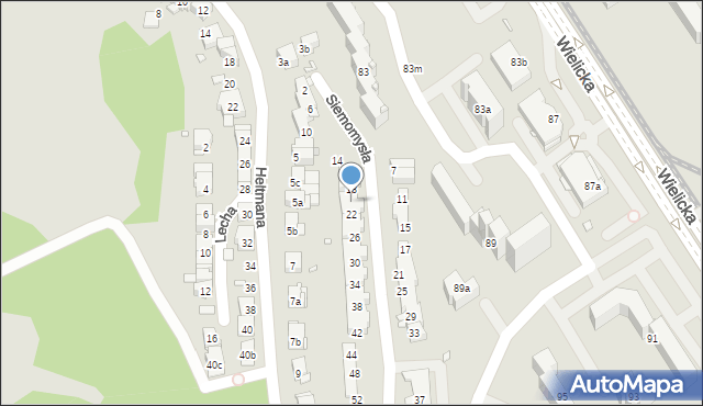 Kraków, Siemomysła, 20, mapa Krakowa