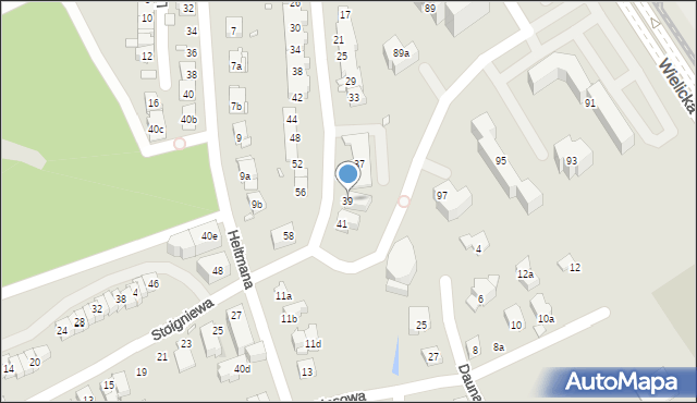 Kraków, Siemomysła, 39, mapa Krakowa