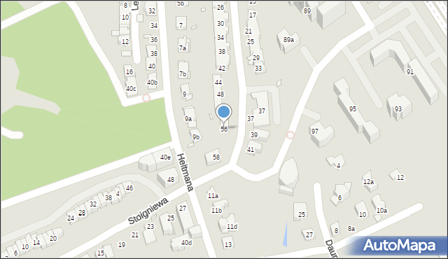 Kraków, Siemomysła, 56, mapa Krakowa