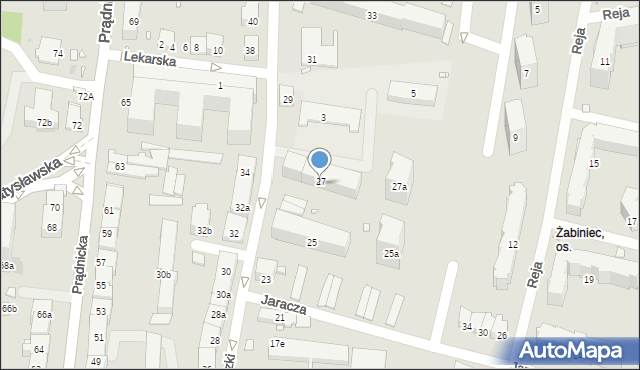 Kraków, Siemaszki Kazimierza, ks., 27, mapa Krakowa