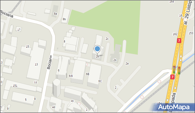 Kraków, Siewna, 2d, mapa Krakowa