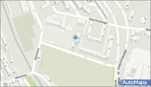 Kraków, Siedleckiego Michała, 11, mapa Krakowa