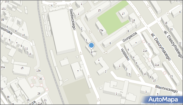 Kraków, Siedleckiego Michała, 4, mapa Krakowa