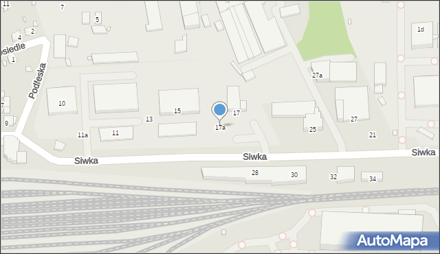 Kraków, Siwka, 17a, mapa Krakowa