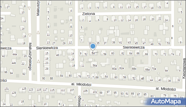 Kraśnik, Sienkiewicza Henryka, 54, mapa Kraśnik