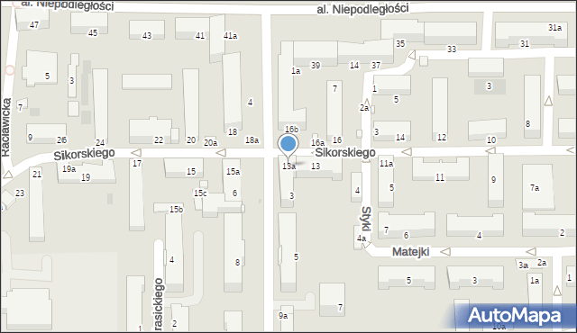 Kraśnik, Sikorskiego Władysława, gen., 13a, mapa Kraśnik