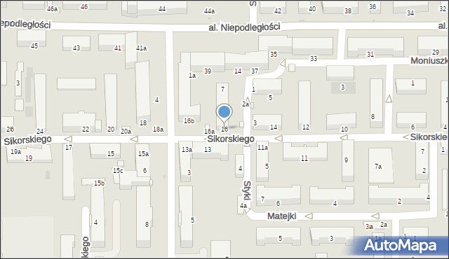 Kraśnik, Sikorskiego Władysława, gen., 16, mapa Kraśnik