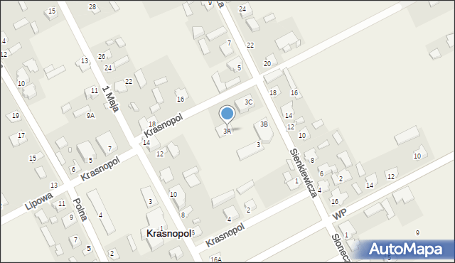 Krasnopol, Sienkiewicza Henryka, 3A, mapa Krasnopol