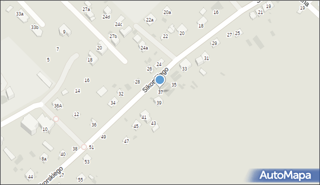 Krasnystaw, Sikorskiego Władysława, gen., 37, mapa Krasnystaw